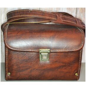 Vintage Yashica Camera Bag Leather Like Covering Snap Close
